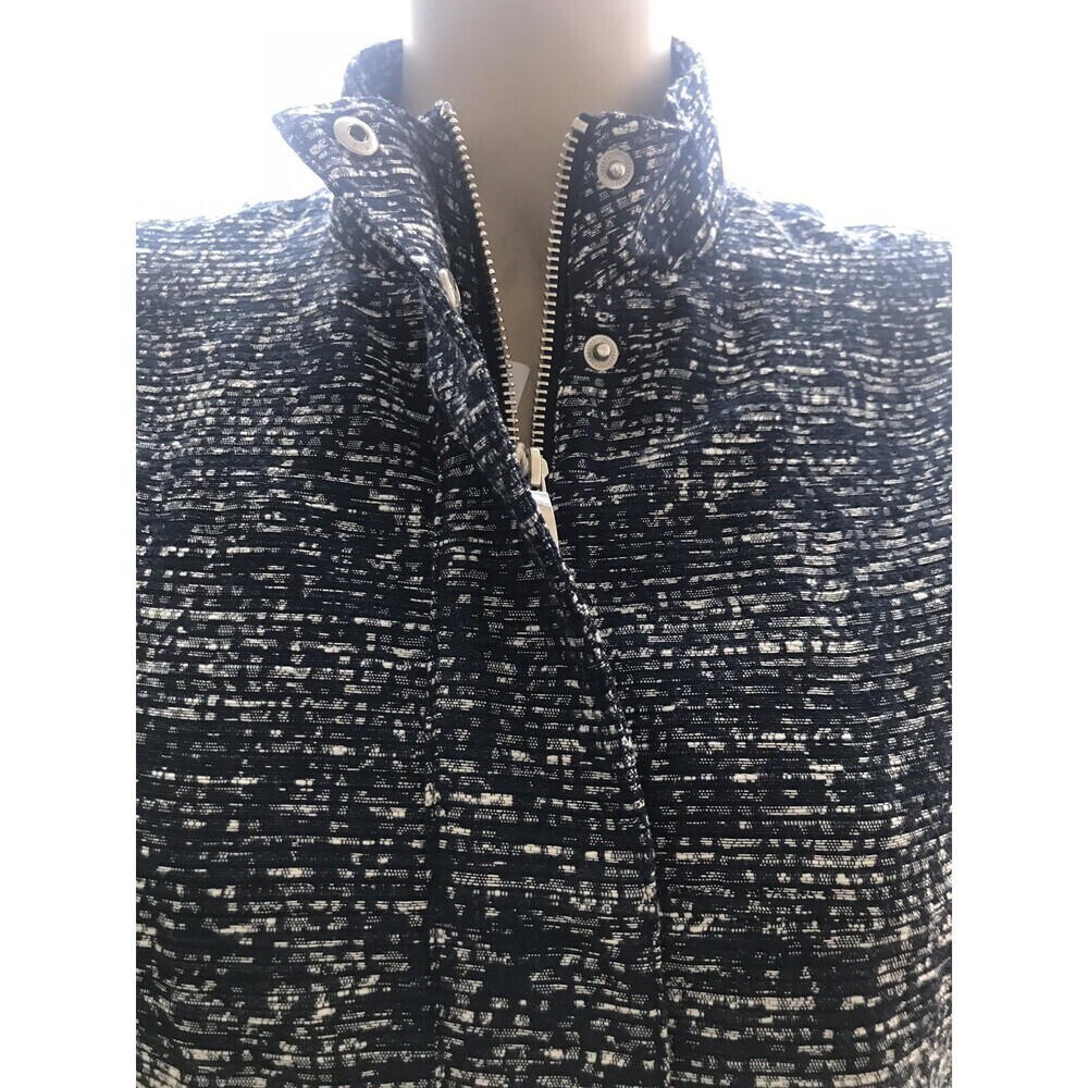Armani Jeans Women's Jacquard Canvas Light Spring Jacket Dark Blue Size 40 $380 - Picture 6 of 15
